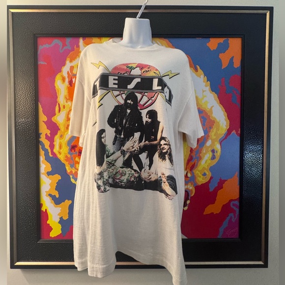 Vintage Other - VINTAGE TESLA 1992 PSYCHOTIC TOUR SHIRT